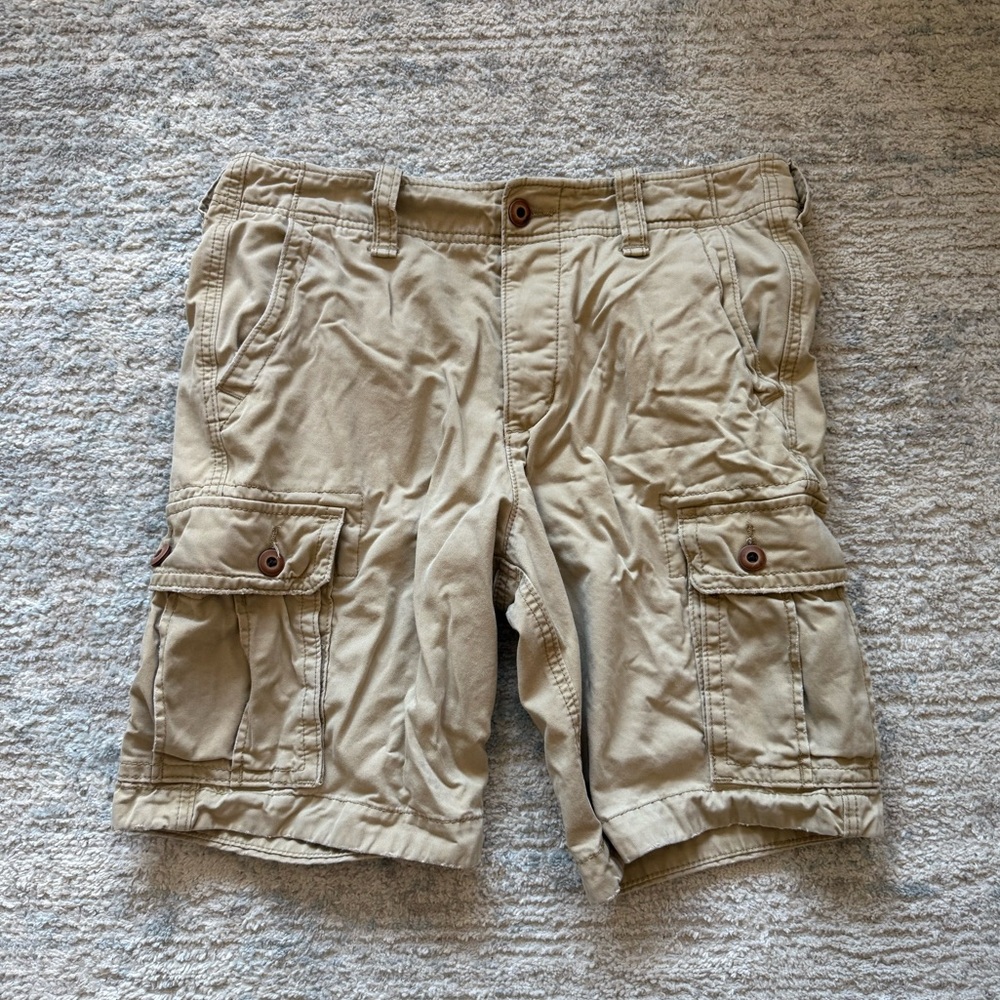 Hollister Khaki Cargo Shorts